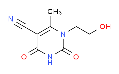 CAS No. 7154-48-5, 1-(2-Hydroxyethyl)-6-methyl-2,4-dioxo-1,2,3,4-tetrahydropyrimidine-5-carbonitrile