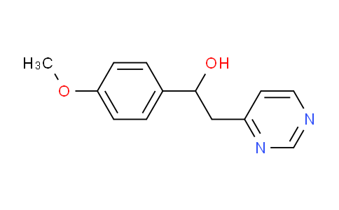 CAS No. 185848-10-6, 1-(4-Methoxyphenyl)-2-(pyrimidin-4-yl)ethanol