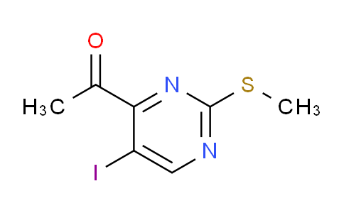 CAS No. 1823367-54-9, 1-(5-Iodo-2-(methylthio)pyrimidin-4-yl)ethanone