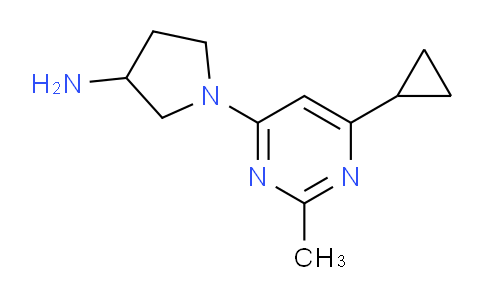 CAS No. 1713639-61-2, 1-(6-Cyclopropyl-2-methylpyrimidin-4-yl)pyrrolidin-3-amine