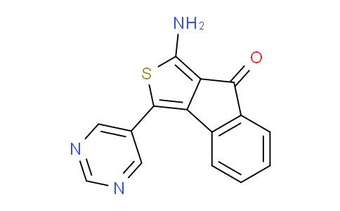 CAS No. 1245739-75-6, 1-Amino-3-(pyrimidin-5-yl)-8H-indeno[1,2-c]thiophen-8-one