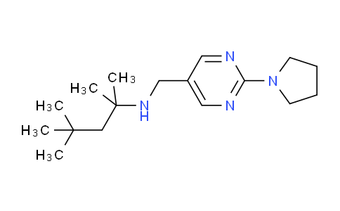 CAS No. 1279217-20-7, 2,4,4-Trimethyl-N-((2-(pyrrolidin-1-yl)pyrimidin-5-yl)methyl)pentan-2-amine