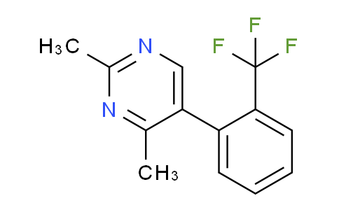 CAS No. 1261707-24-7, 2,4-Dimethyl-5-(2-(trifluoromethyl)phenyl)pyrimidine