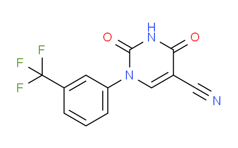 CAS No. 75838-24-3, 2,4-Dioxo-1-(3-(trifluoromethyl)phenyl)-1,2,3,4-tetrahydropyrimidine-5-carbonitrile