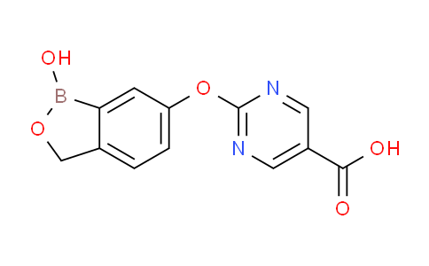 CAS No. 1196473-62-7, 2-((1-Hydroxy-1,3-dihydrobenzo[c][1,2]oxaborol-6-yl)oxy)pyrimidine-5-carboxylic acid