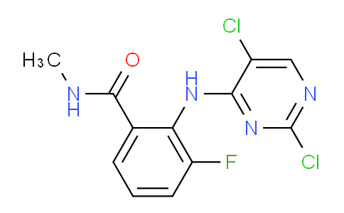 CAS No. 959246-74-3, 2-((2,5-Dichloropyrimidin-4-yl)amino)-3-fluoro-N-methylbenzamide