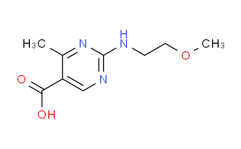 CAS No. 1189002-79-6, 2-((2-Methoxyethyl)amino)-4-methylpyrimidine-5-carboxylic acid