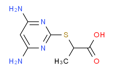 CAS No. 347341-51-9, 2-((4,6-Diaminopyrimidin-2-yl)thio)propanoic acid