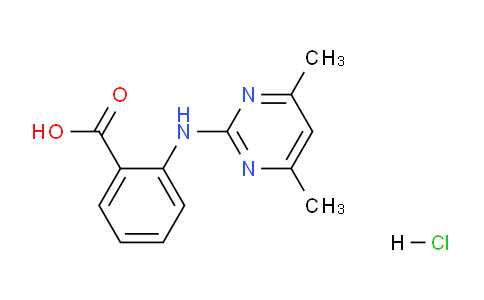 CAS No. 18159-99-4, 2-((4,6-Dimethylpyrimidin-2-yl)amino)benzoic acid hydrochloride