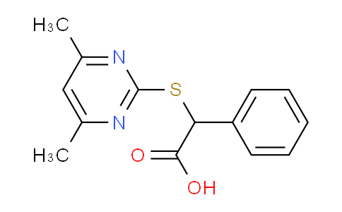 CAS No. 87125-95-9, 2-((4,6-Dimethylpyrimidin-2-yl)thio)-2-phenylacetic acid
