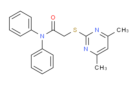 CAS No. 333778-25-9, 2-((4,6-Dimethylpyrimidin-2-yl)thio)-N,N-diphenylacetamide