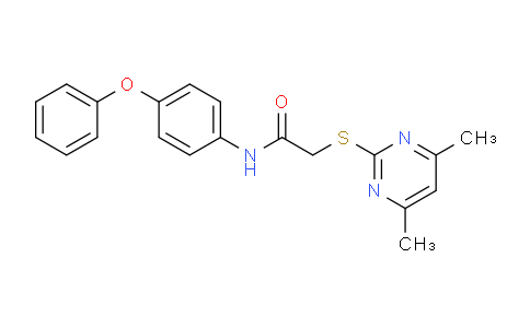 CAS No. 332162-28-4, 2-((4,6-Dimethylpyrimidin-2-yl)thio)-N-(4-phenoxyphenyl)acetamide