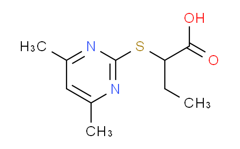 CAS No. 433242-64-9, 2-((4,6-Dimethylpyrimidin-2-yl)thio)butanoic acid