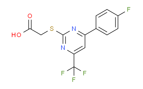 CAS No. 505049-36-5, 2-((4-(4-Fluorophenyl)-6-(trifluoromethyl)pyrimidin-2-yl)thio)acetic acid