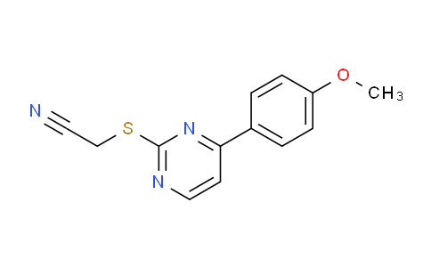 CAS No. 392718-85-3, 2-((4-(4-Methoxyphenyl)pyrimidin-2-yl)thio)acetonitrile