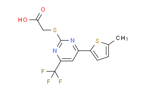 CAS No. 862679-50-3, 2-((4-(5-Methylthiophen-2-yl)-6-(trifluoromethyl)pyrimidin-2-yl)thio)acetic acid