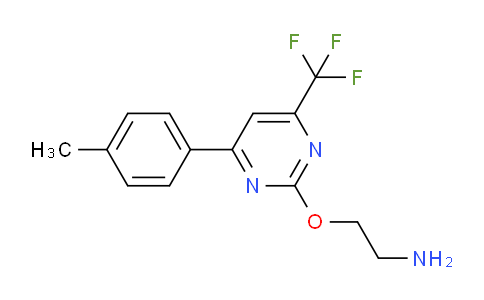 CAS No. 1160246-50-3, 2-((4-(P-Tolyl)-6-(trifluoromethyl)pyrimidin-2-yl)oxy)ethanamine