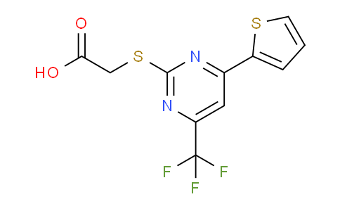 CAS No. 505054-60-4, 2-((4-(Thiophen-2-yl)-6-(trifluoromethyl)pyrimidin-2-yl)thio)acetic acid