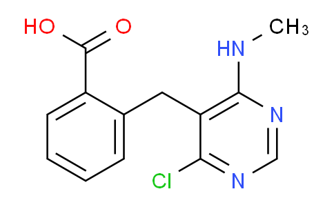 CAS No. 64261-36-5, 2-((4-Chloro-6-(methylamino)pyrimidin-5-yl)methyl)benzoic acid