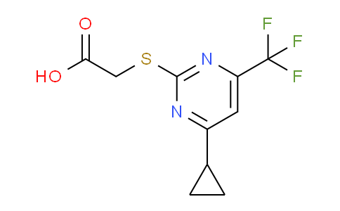 CAS No. 861434-52-8, 2-((4-Cyclopropyl-6-(trifluoromethyl)pyrimidin-2-yl)thio)acetic acid