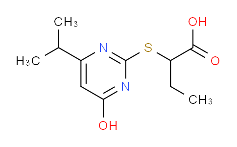 CAS No. 887695-05-8, 2-((4-Hydroxy-6-isopropylpyrimidin-2-yl)thio)butanoic acid