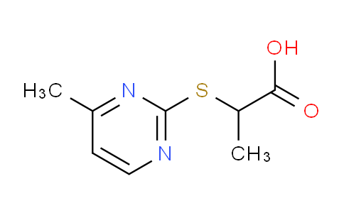 CAS No. 876717-59-8, 2-((4-Methylpyrimidin-2-yl)thio)propanoic acid
