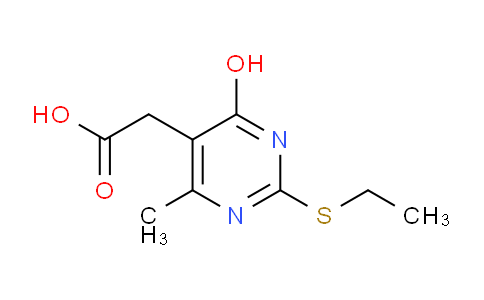CAS No. 859956-98-2, 2-(2-(Ethylthio)-4-hydroxy-6-methylpyrimidin-5-yl)acetic acid