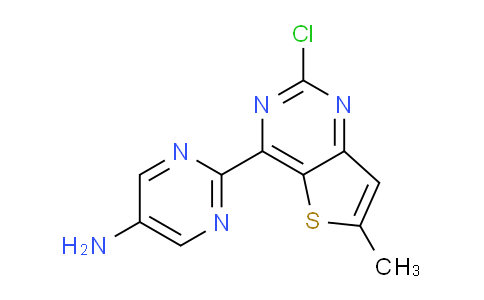 CAS No. 1632286-27-1, 2-(2-Chloro-6-methylthieno[3,2-d]pyrimidin-4-yl)pyrimidin-5-amine