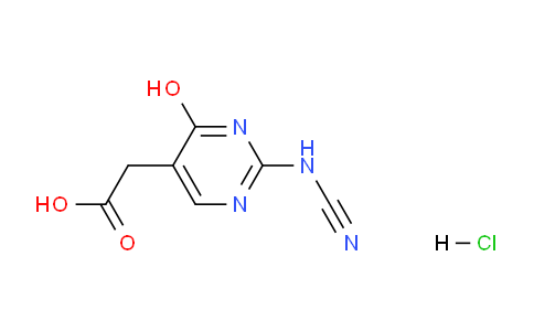 CAS No. 91912-12-8, 2-(2-Cyanamido-4-hydroxypyrimidin-5-yl)acetic acid hydrochloride