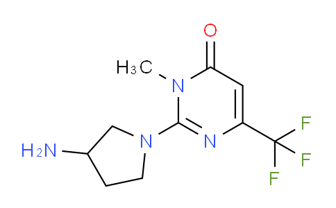CAS No. 1707735-19-0, 2-(3-Aminopyrrolidin-1-yl)-3-methyl-6-(trifluoromethyl)pyrimidin-4(3H)-one