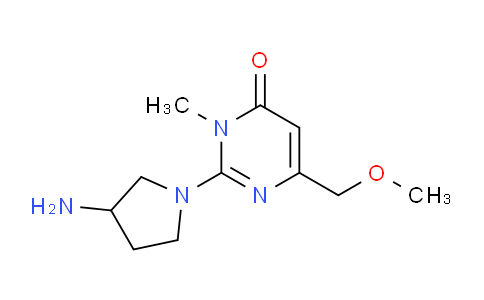 CAS No. 1710845-30-9, 2-(3-Aminopyrrolidin-1-yl)-6-(methoxymethyl)-3-methylpyrimidin-4(3H)-one