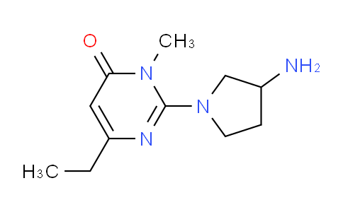 CAS No. 1708013-33-5, 2-(3-Aminopyrrolidin-1-yl)-6-ethyl-3-methylpyrimidin-4(3H)-one