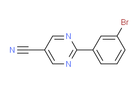 CAS No. 1086393-80-7, 2-(3-Bromophenyl)pyrimidine-5-carbonitrile