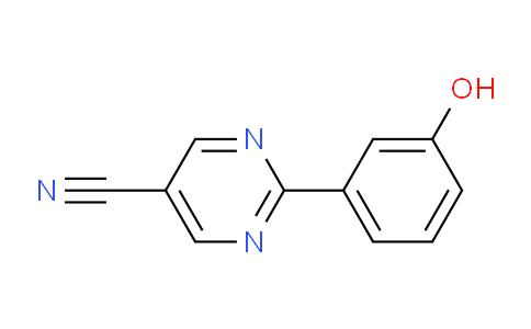 CAS No. 1447606-39-4, 2-(3-Hydroxyphenyl)pyrimidine-5-carbonitrile