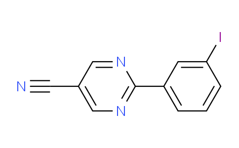 CAS No. 1447606-96-3, 2-(3-Iodophenyl)pyrimidine-5-carbonitrile