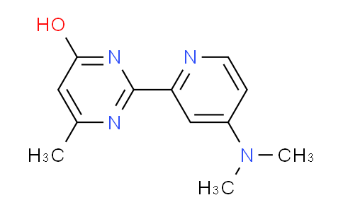 CAS No. 1416439-12-7, 2-(4-(Dimethylamino)pyridin-2-yl)-6-methylpyrimidin-4-ol