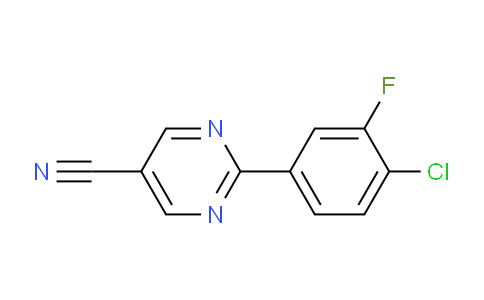 CAS No. 1027656-45-6, 2-(4-Chloro-3-fluorophenyl)pyrimidine-5-carbonitrile