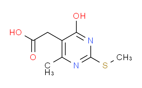 CAS No. 860760-44-7, 2-(4-Hydroxy-6-methyl-2-(methylthio)pyrimidin-5-yl)acetic acid