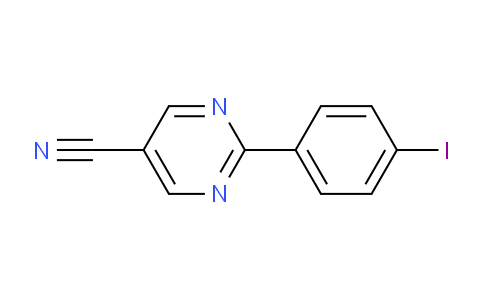 CAS No. 1447606-05-4, 2-(4-Iodophenyl)pyrimidine-5-carbonitrile