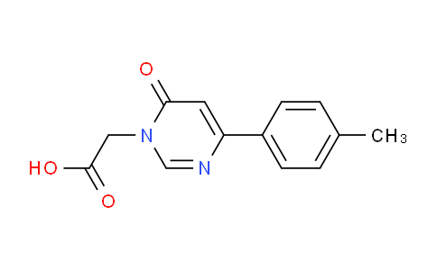 CAS No. 1713590-52-3, 2-(6-Oxo-4-(p-tolyl)pyrimidin-1(6H)-yl)acetic acid