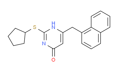 CAS No. 189057-53-2, 2-(Cyclopentylthio)-6-(naphthalen-1-ylmethyl)pyrimidin-4(1H)-one