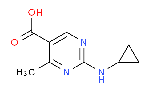 CAS No. 1343961-35-2, 2-(Cyclopropylamino)-4-methylpyrimidine-5-carboxylic acid
