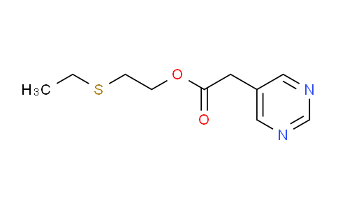 CAS No. 828252-24-0, 2-(Ethylthio)ethyl 2-(pyrimidin-5-yl)acetate
