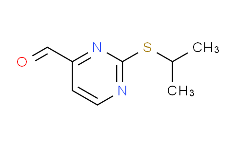 CAS No. 885275-17-2, 2-(Isopropylthio)pyrimidine-4-carbaldehyde