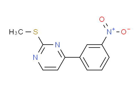 CAS No. 883054-85-1, 2-(Methylthio)-4-(3-nitrophenyl)pyrimidine