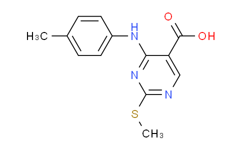 CAS No. 1033194-60-3, 2-(Methylthio)-4-(P-Tolylamino)Pyrimidine-5-Carboxylic Acid