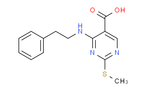 CAS No. 1065075-61-7, 2-(Methylthio)-4-(phenethylamino)pyrimidine-5-carboxylic acid