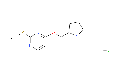 CAS No. 1261232-38-5, 2-(Methylthio)-4-(pyrrolidin-2-ylmethoxy)pyrimidine hydrochloride
