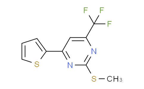 CAS No. 2627-53-4, 2-(Methylthio)-4-(thiophen-2-yl)-6-(trifluoromethyl)pyrimidine