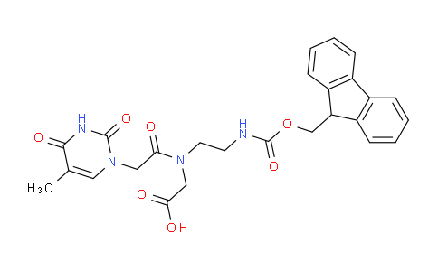CAS No. 169396-92-3, 2-(N-(2-((((9H-Fluoren-9-yl)methoxy)carbonyl)amino)ethyl)-2-(5-methyl-2,4-dioxo-3,4-dihydropyrimidin-1(2H)-yl)acetamido)acetic acid